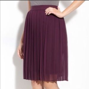 Ella moss purple pleated skirt